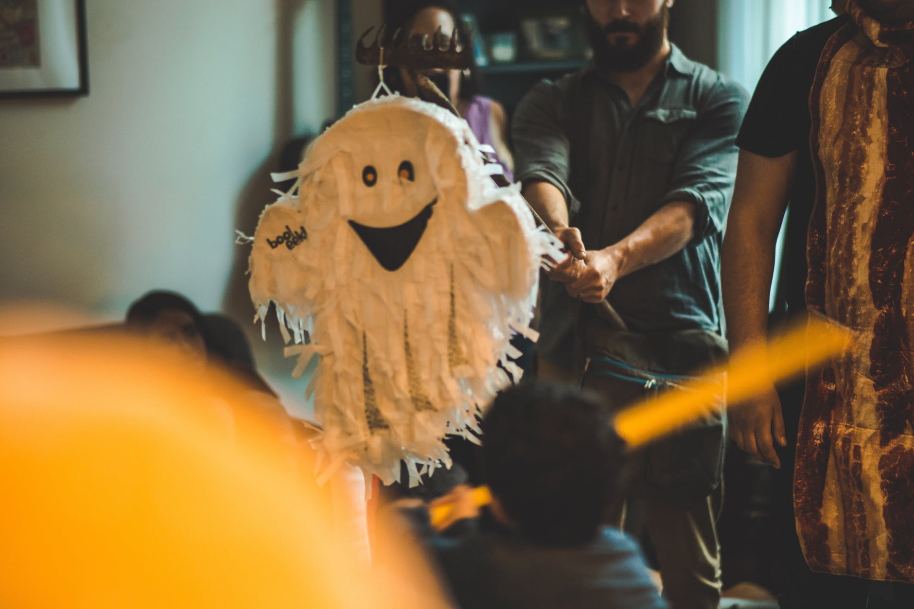 Ghost Piñata at a halloween party